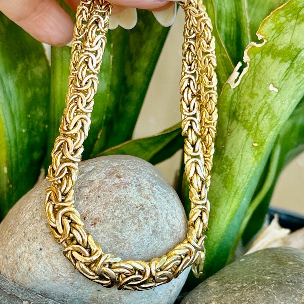 14 karat gold Byzantine necklace - Picture 5 of 7